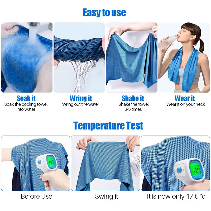 Toallas De Microfibra Compactas De Secado Rápido Y Súper Absorbentes Para El Cuello, Deportes, Gimnasio, Entrenamiento, Toalla Refrescante Para La Cabeza